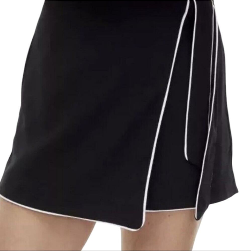 Ann Taylor Elegant Black Faux Wrap Sweater‎ Skirt Women's Size Large